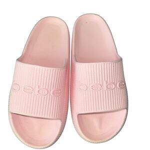 Bebe Light Pink Barbiecore Malaga Pool Sandals / Slides Sz 9
